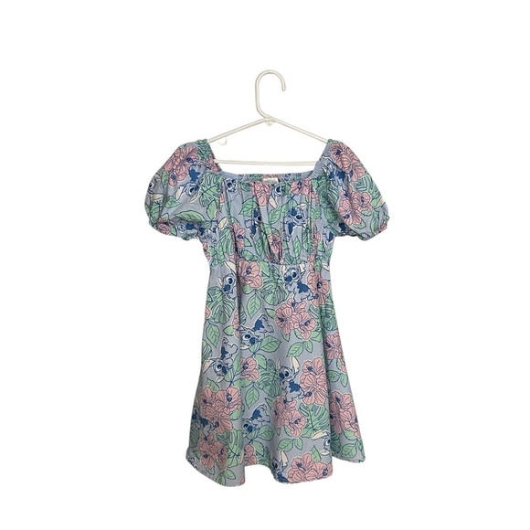 Disney Lilo and Stitch Girls Puffy Sleeve Dress Size Large 10-12 Years Old - Picture 3 of 7